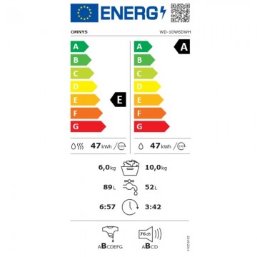 Omnys WD-10W6DWH Πλυντήριο Στεγνωτήριο Ρούχων 1400 Στροφές Omnys WD-10W6DWH Πλυντήριο Στεγνωτήριο Ρούχων 1400 Στροφές